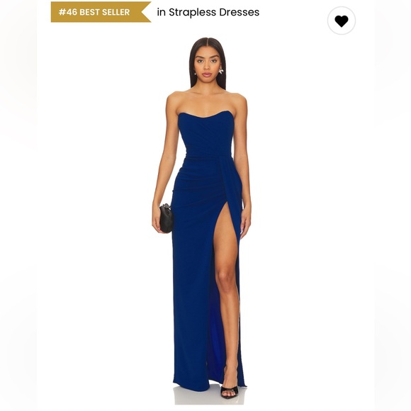 Katie May Royal Blue Strapless Dress